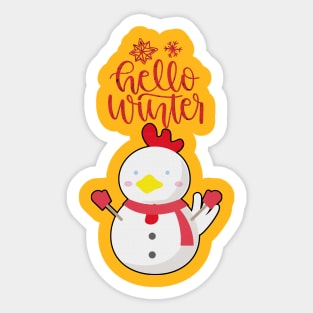 hello winter, hello christmas, christmas party Sticker